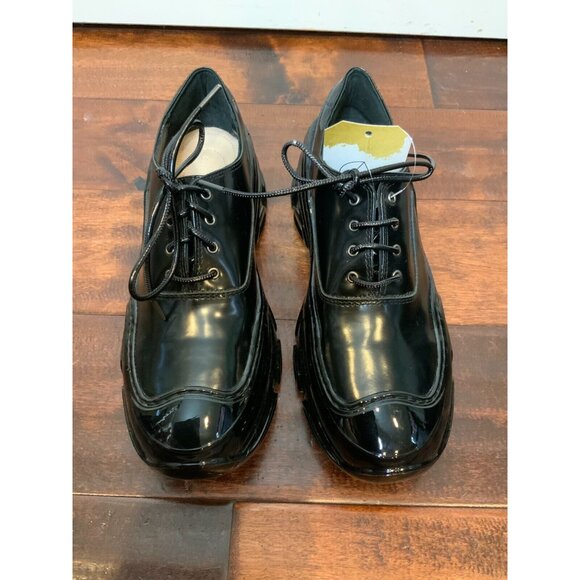 Simone Rocha Trek Black Patent Leather Sneaker Oxfords, Size 8 | 38 - Picture 2 of 6